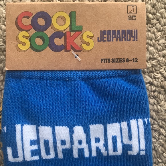 Jeopardy Socks Patterned Socks Unisex 8-12 NWOT - Picture 3 of 3